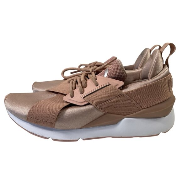 Puma Muse Satin EP Walking Shoes Womens 9 Pink Peach Running Athletic Sneakers - Picture 2 of 10